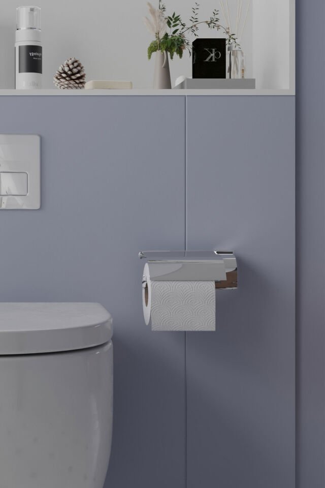 KAPAKLI TUVALET KAĞITLIGI - KROM