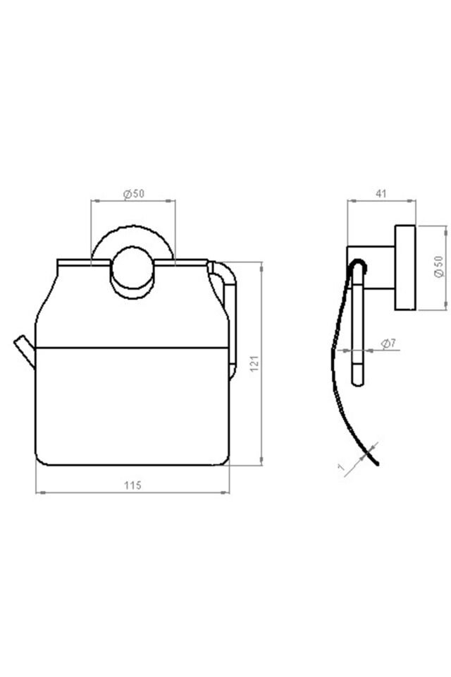 KAPAKLI TUVALET KAĞITLIGI - KROM