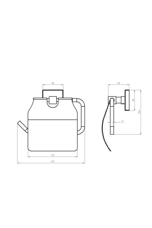 KAPAKLI TUVALET KAĞITLIGI - KROM