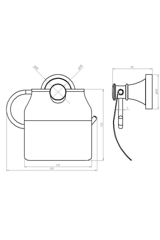 KAPAKLI TUVALET KAĞITLIGI - GOLD