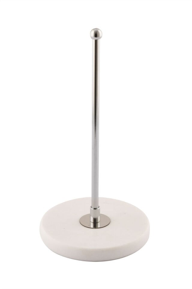 Krom Kaplama Beyaz Mermer Kağıt Havluluk Mutfak - Banyo Rulo Peçetelik