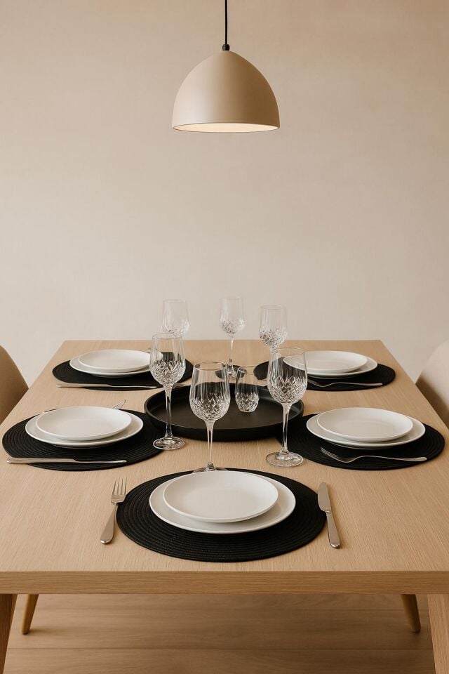American Servis 6'lı set Siyah