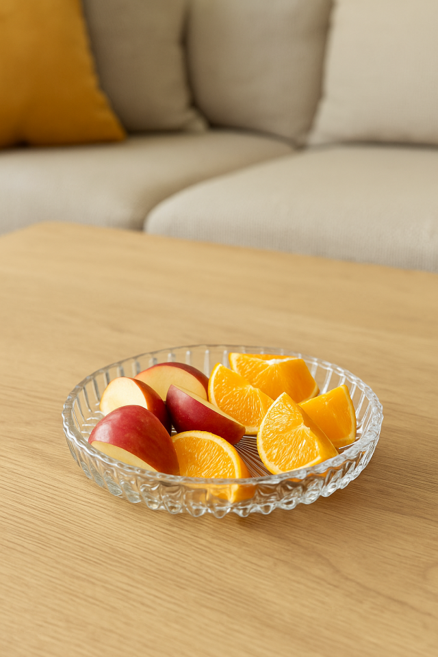 6'lı Cerezlik, Tatlı Tabağı, Sunumluk 14 cm Cam Tabak Seti