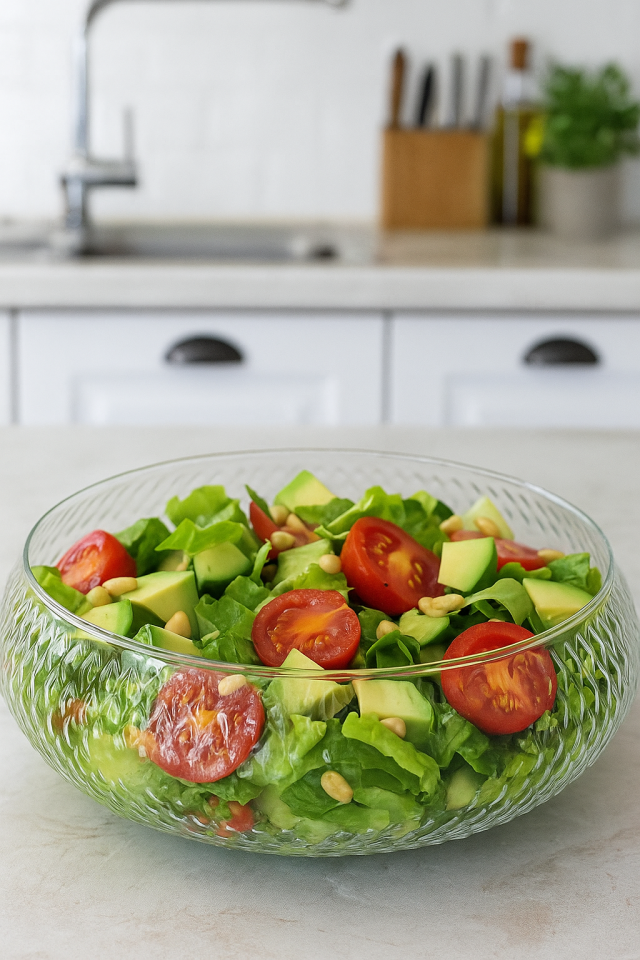 Büyük Boy Cam Salata Kasesi