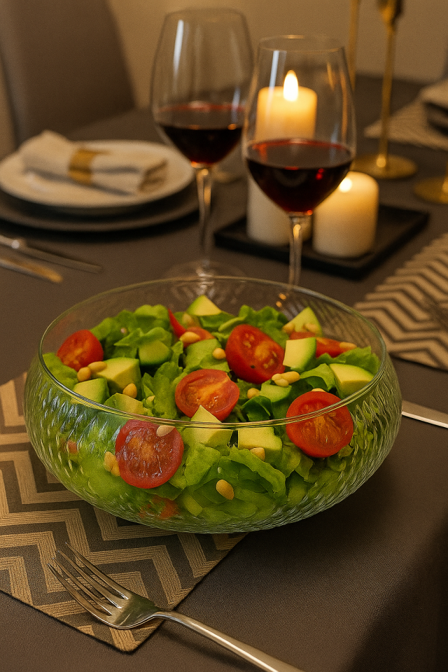 Büyük Boy Cam Salata Kasesi