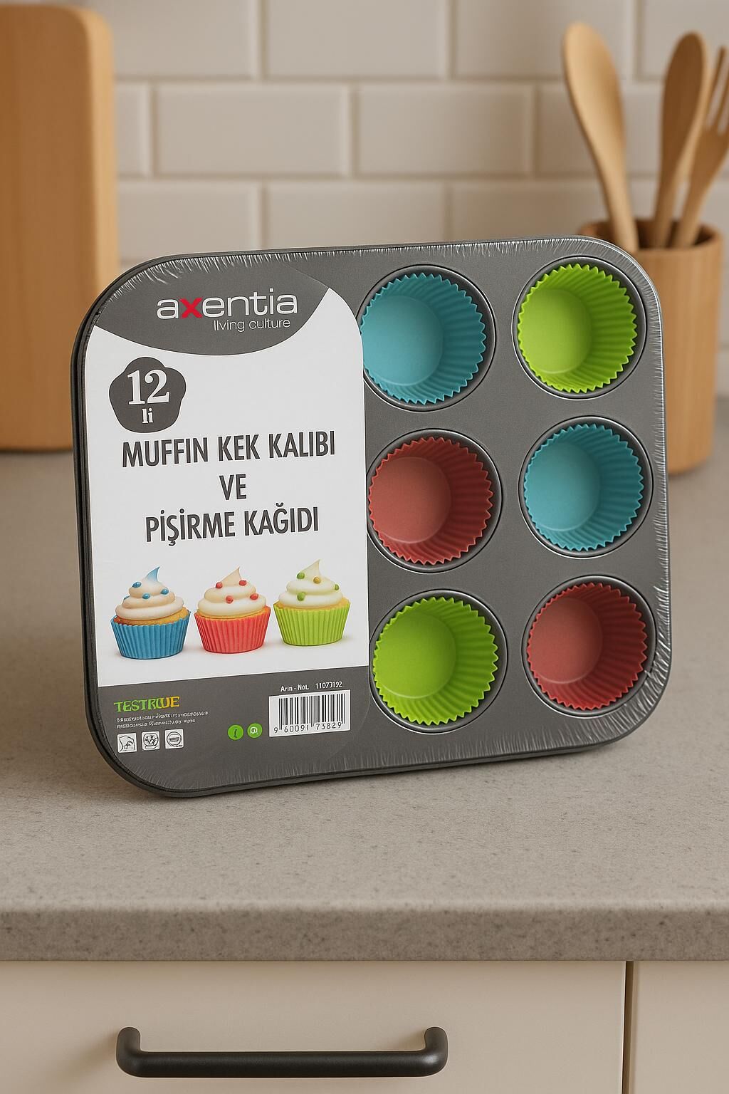 12’li Muffin Kek Kalıbı  Dayanıklı, Çok Amaçlı Fırın Kalıbı
