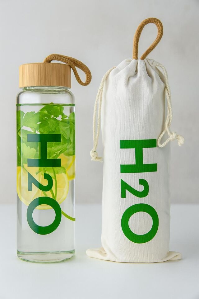 CAM SU ŞİŞESİ 800 ml (Kılıf Hediyeli)