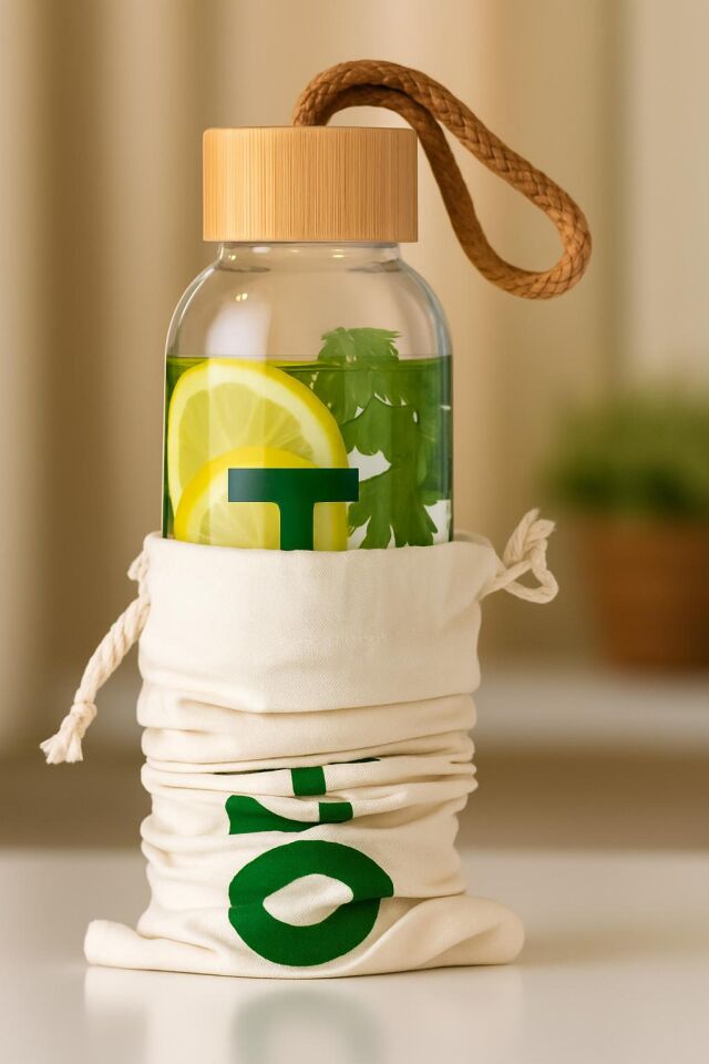 CAM SU ŞİŞESİ 800 ml (Kılıf Hediyeli)